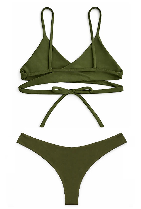 FRONT CROSS SWIMSUIT - FOREST