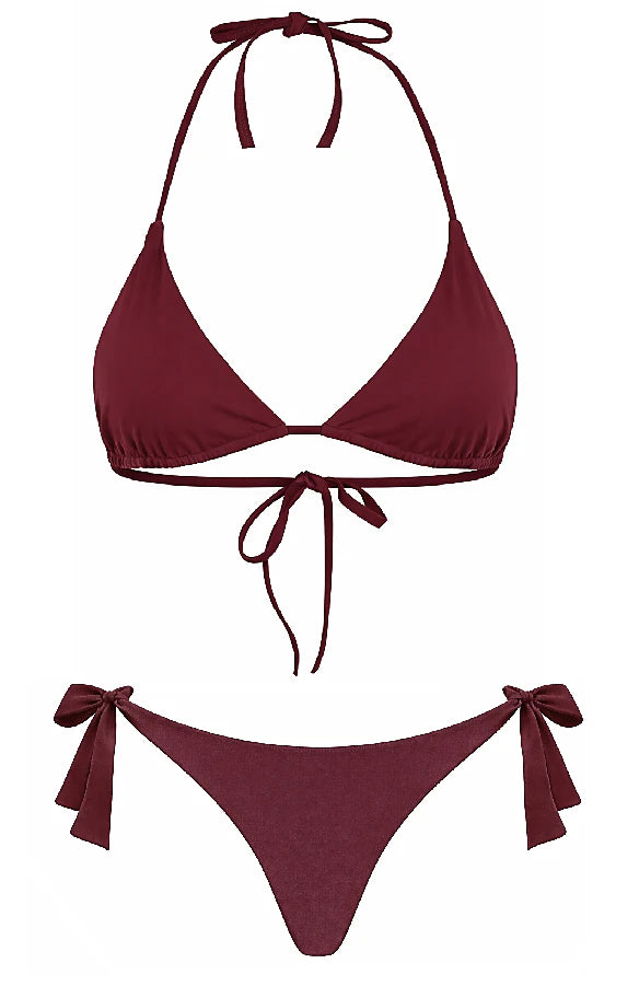 TRIANGLE SWIMSUIT - MERLOT