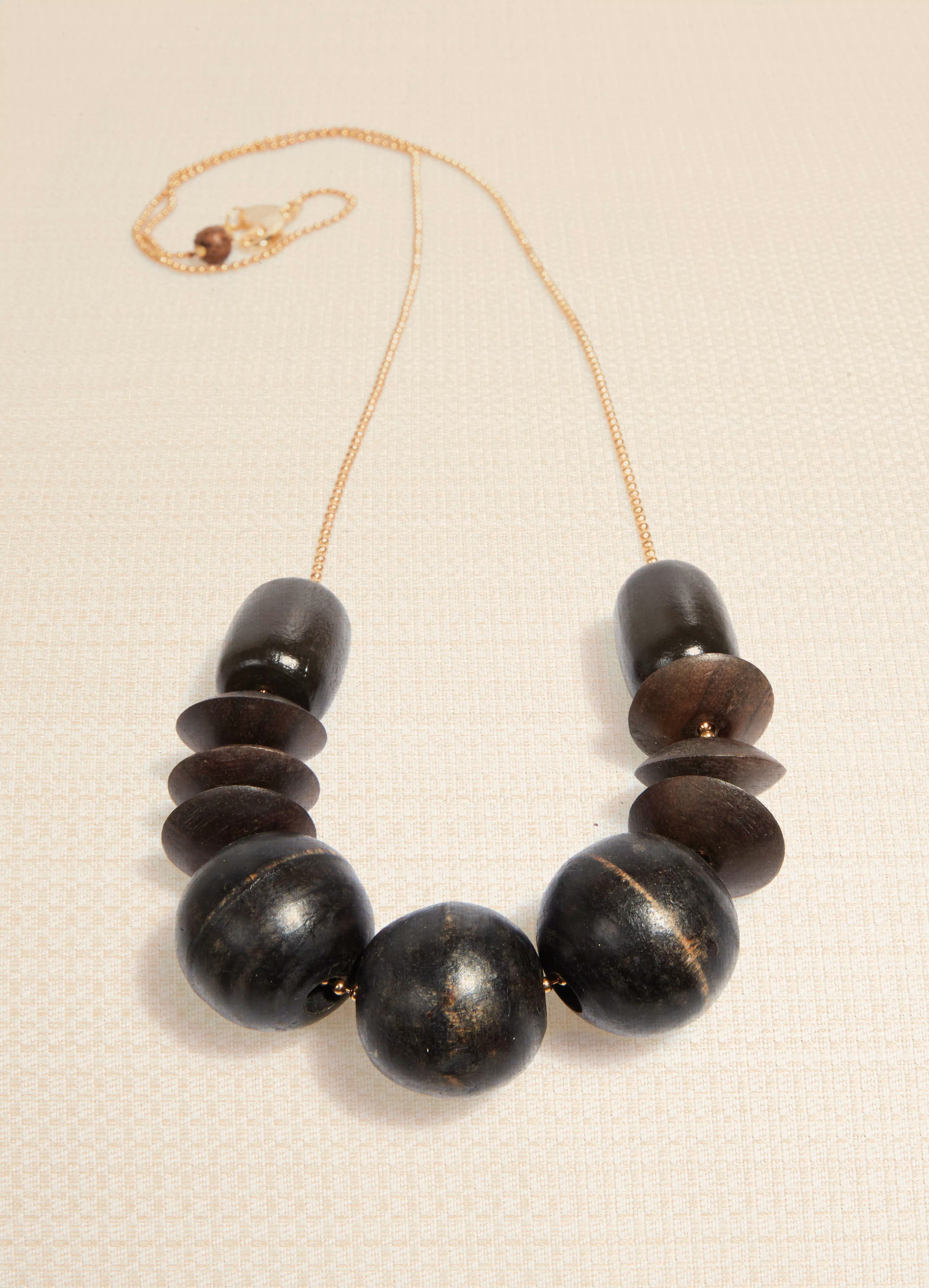 Image of WOOD MULTIMIX LONG NECKLACE