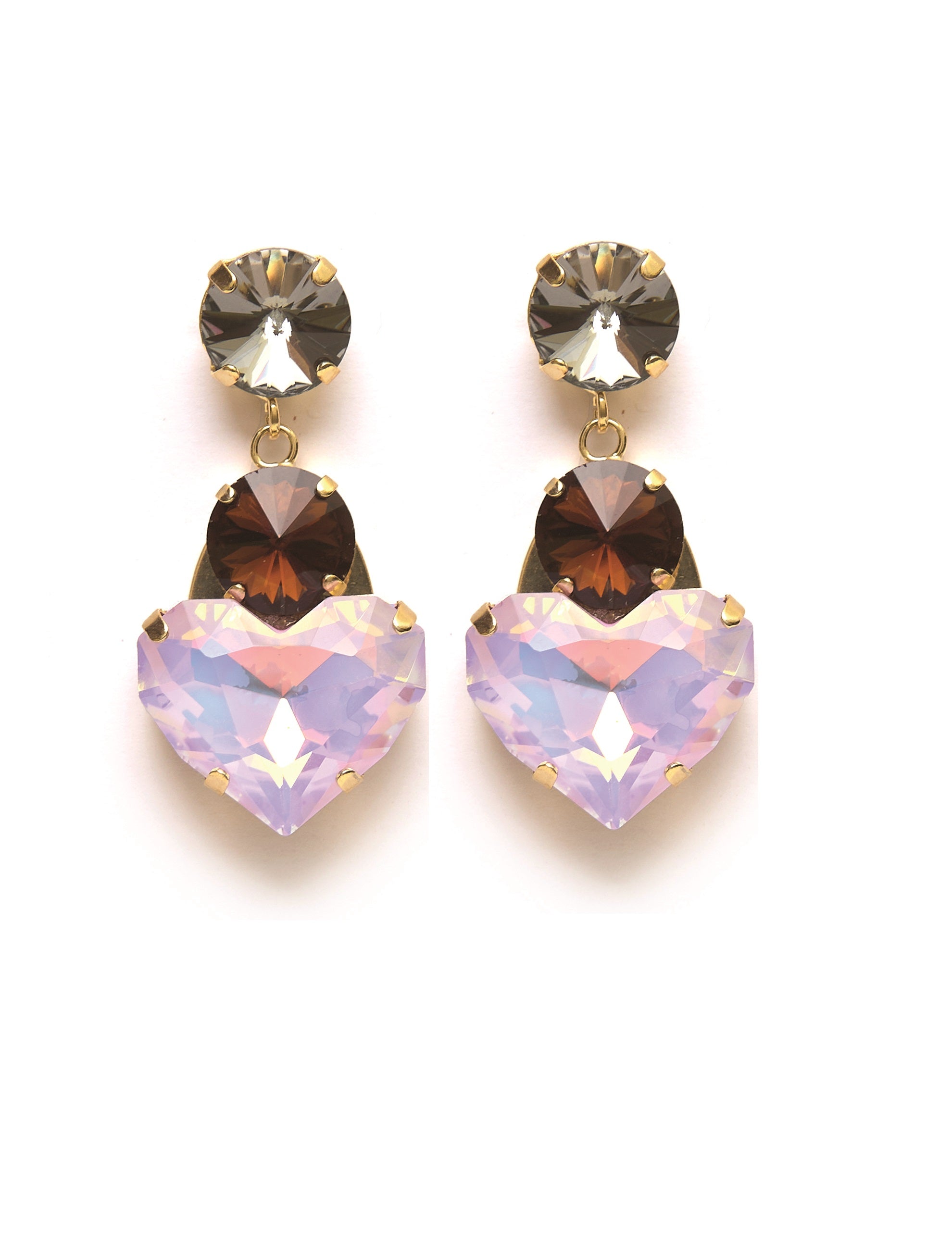 Image of GRACE HEART EARRINGS