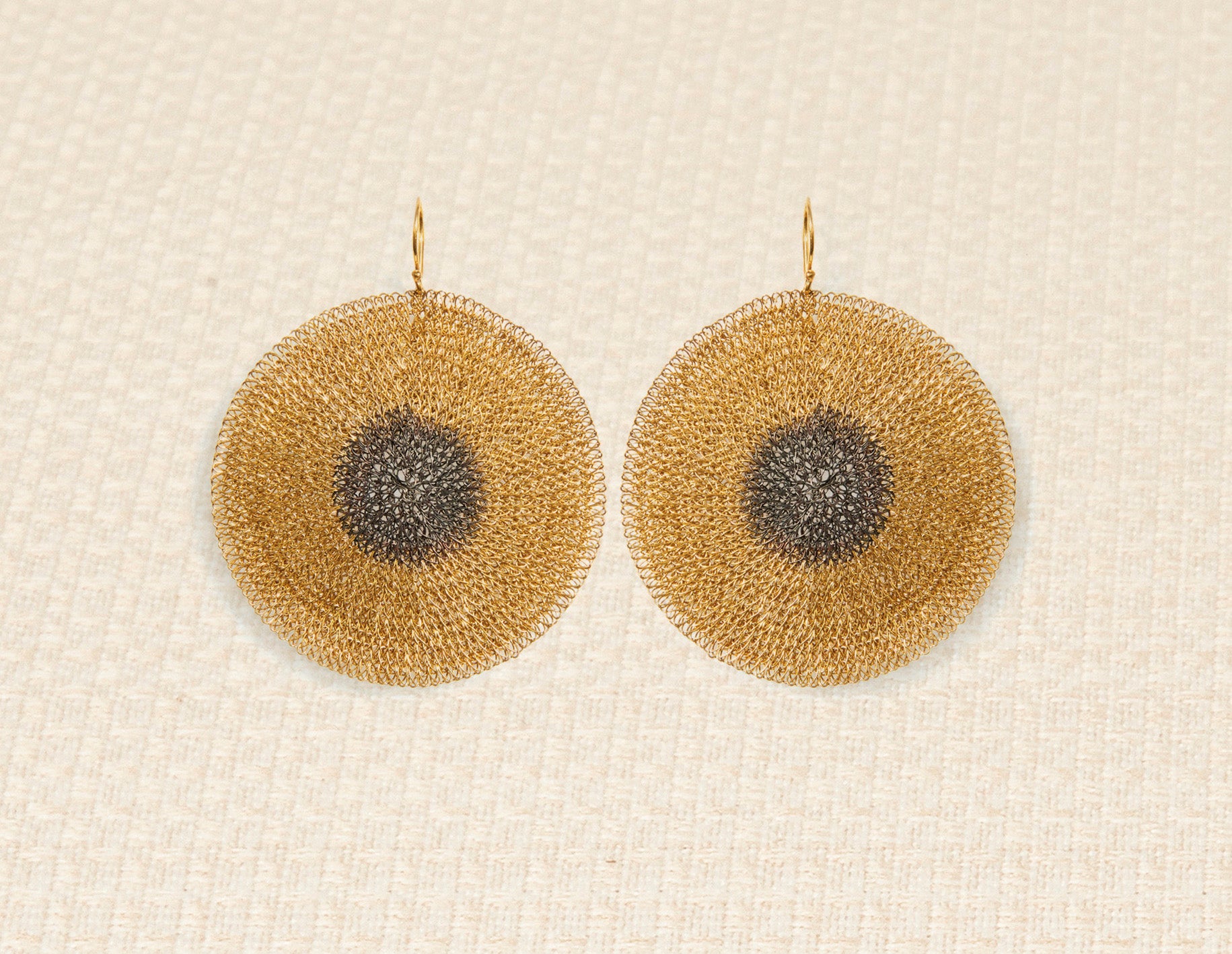 DISCO EARRINGS GREY/GOLD